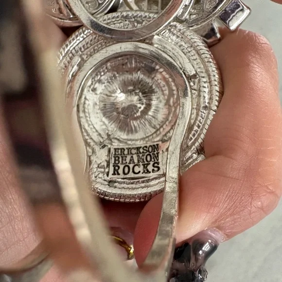 Erickson Beamon Silver and Gold Geometric Necklace and Bracelet Set - Picture 4 of 6